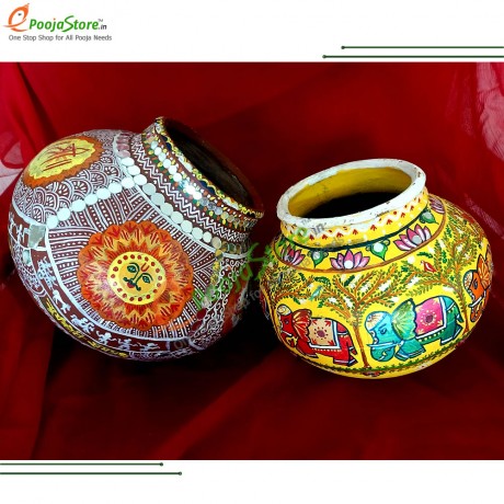 Decorative Wedding Pots / Wedding Designed Pots (2 Pots & 2 lids)